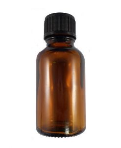 25ml kingston glass amber bottle black cap with dropper